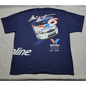VINTAGE Valvoline Racing Global Sport Shirt Mens 2XL Blue Mark Martin NASCAR
